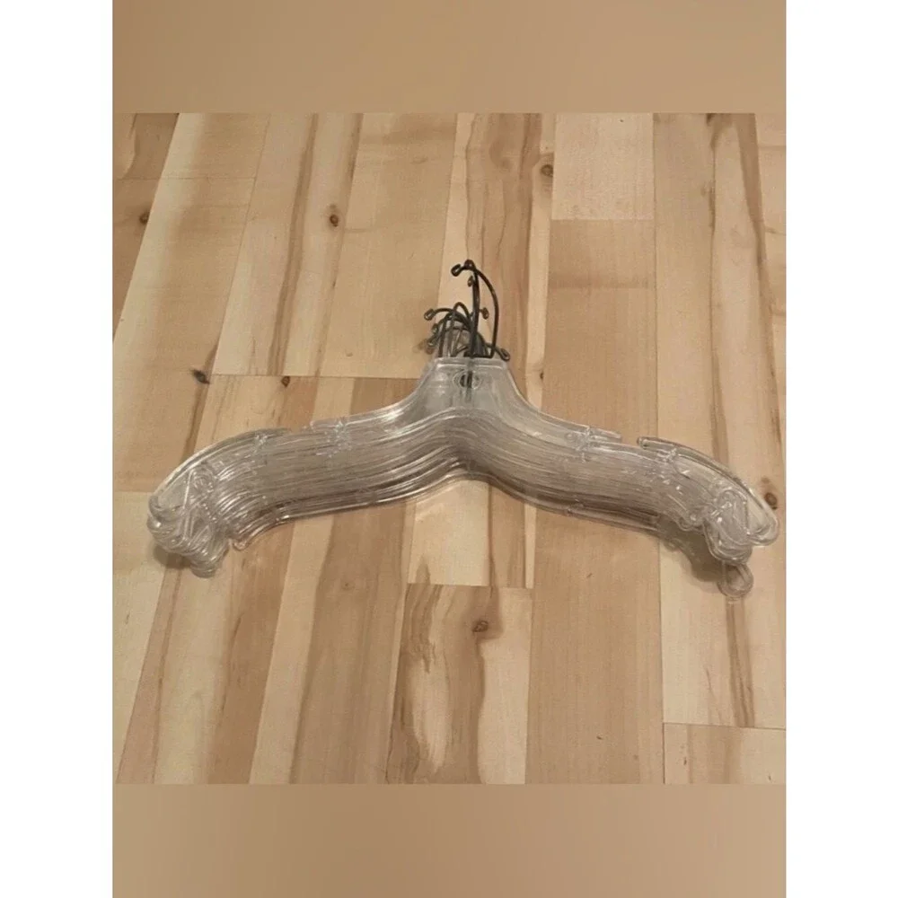 10 Clear Plastic Clothing Hangers Clothes Hangers